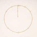Moissanite Bezel Station Necklace
