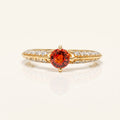 Orange Sapphire Moissanite Split-Shank Engagement Ring