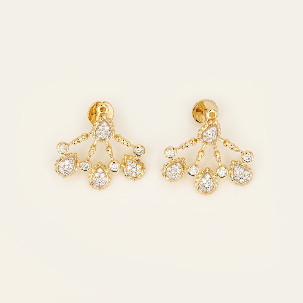 Natural Diamond Chandelier Drop Earrings
