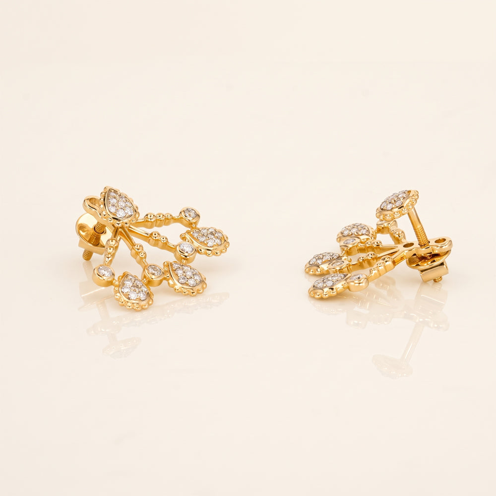 Natural Diamond Chandelier Drop Earrings