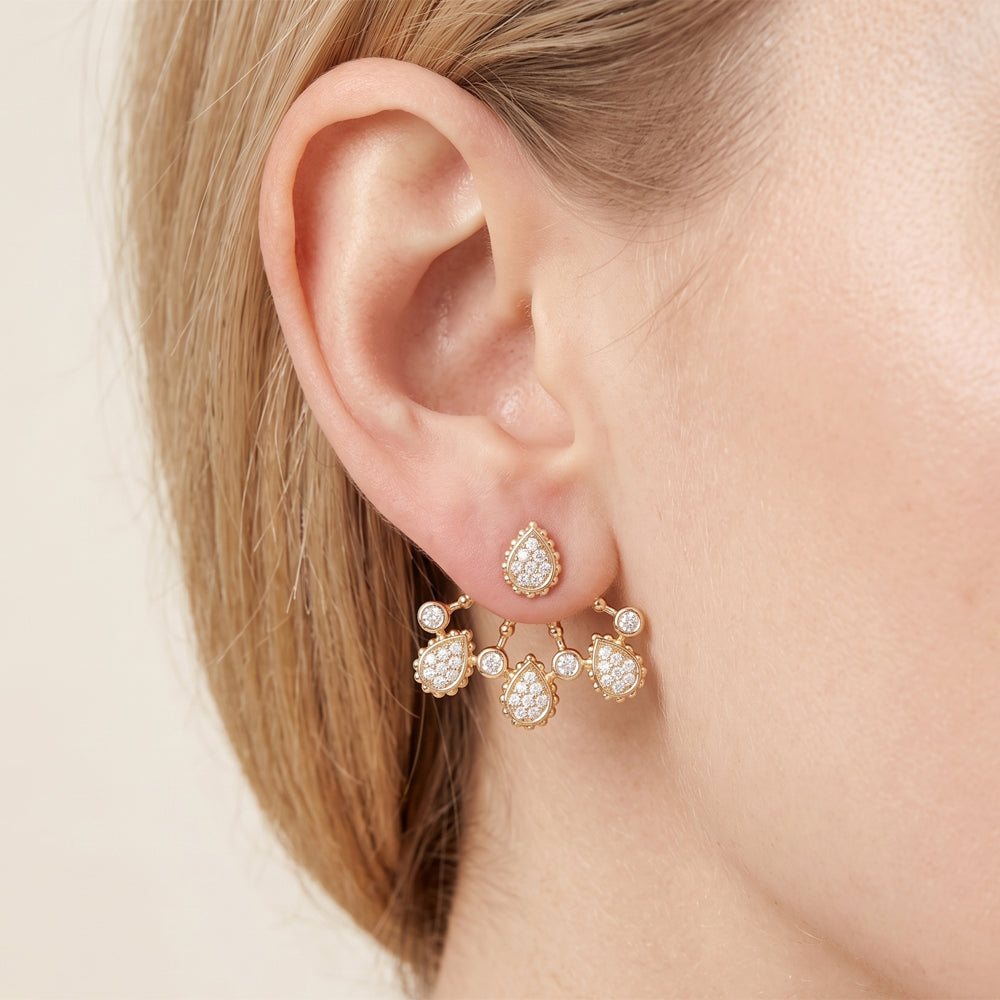 Natural Diamond Chandelier Drop Earrings