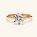 Round Moissanite Solitaire Engagement Ring