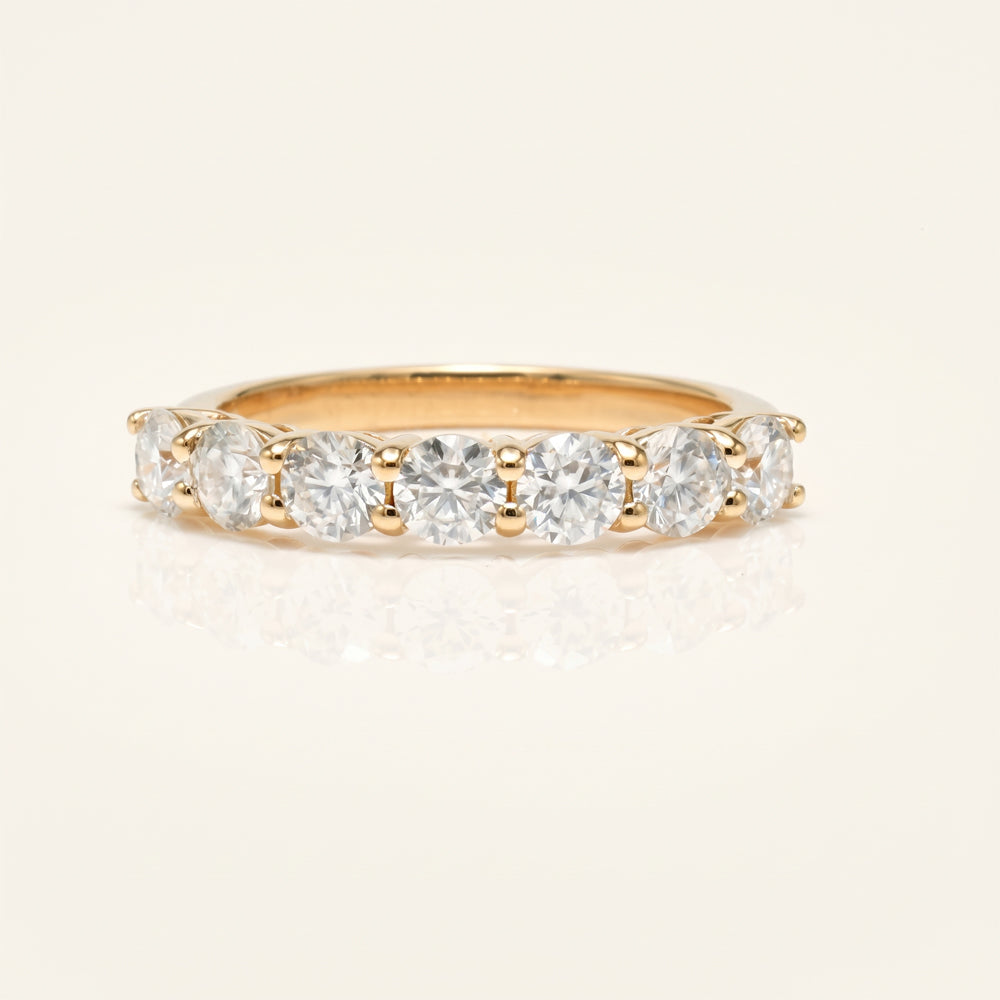 Seven Stone Moissanite Eternity Ring