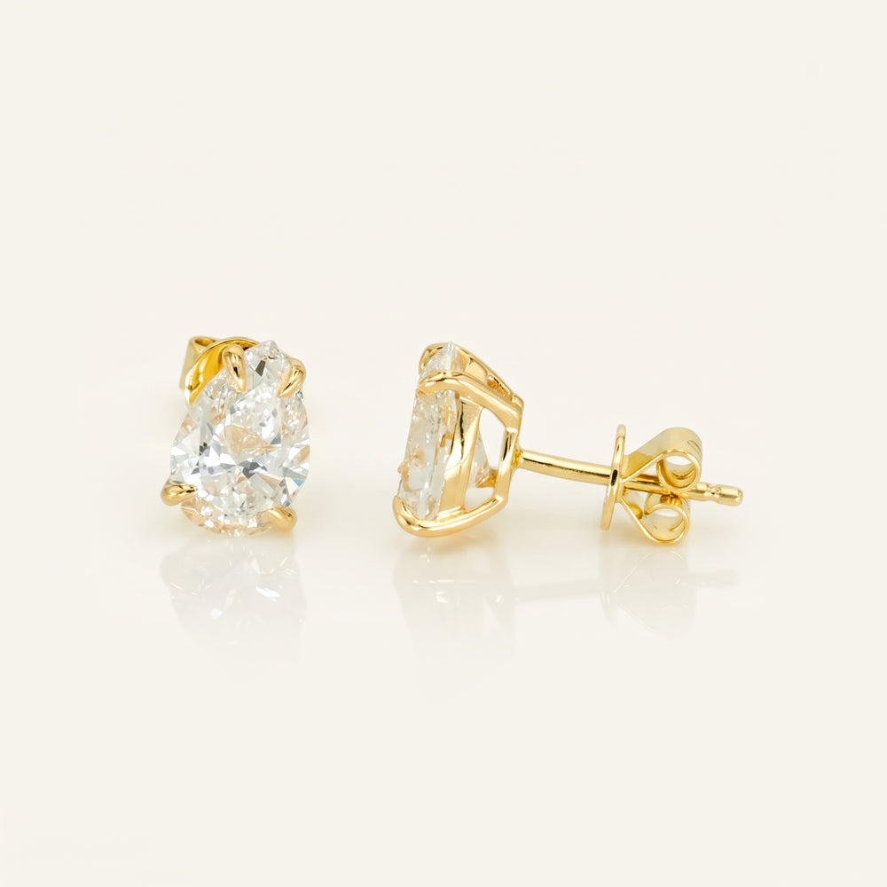 Pear Lab Grown Diamond Stud Earrings