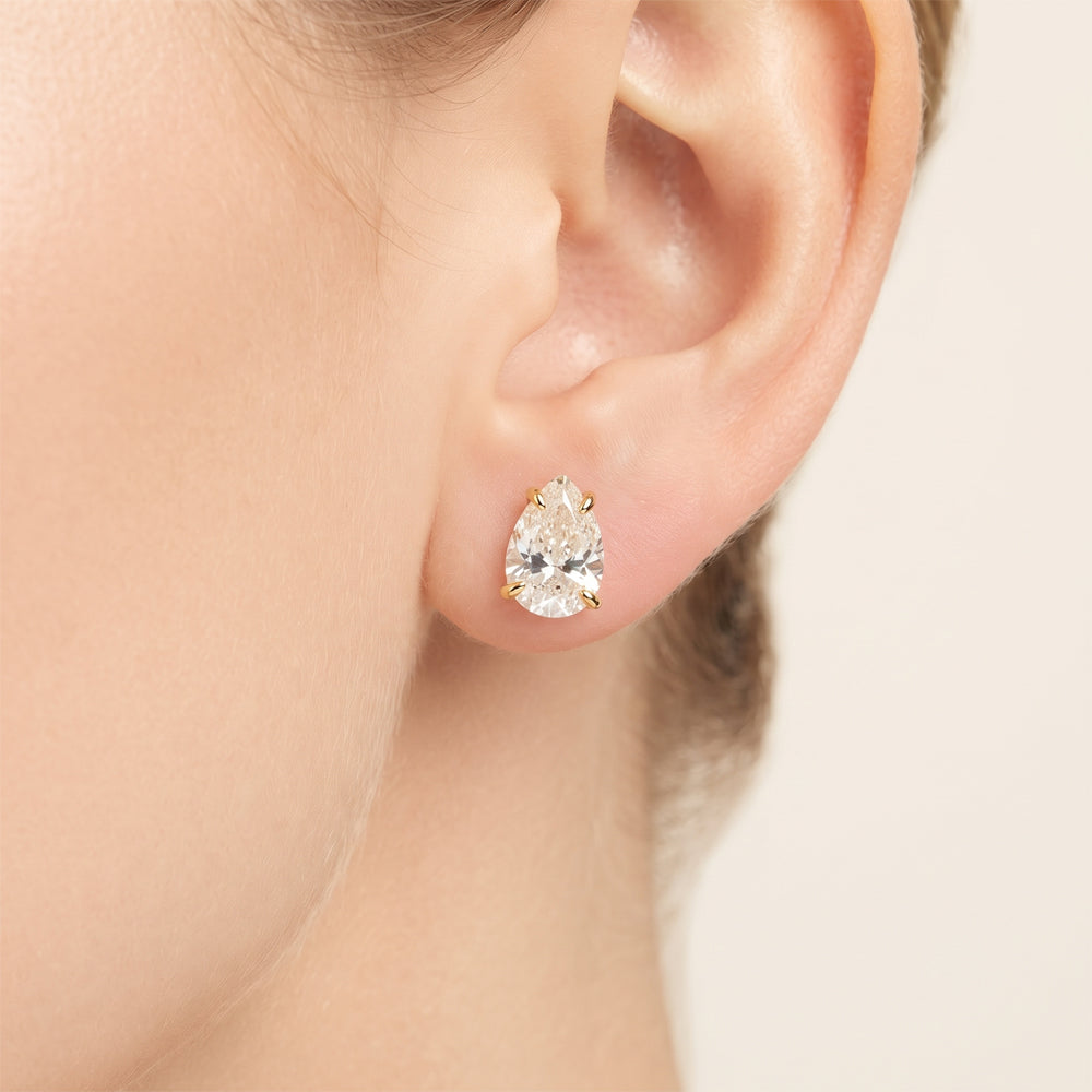 Pear Lab Grown Diamond Stud Earrings