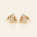 Natural Diamond Bee Stud Earrings