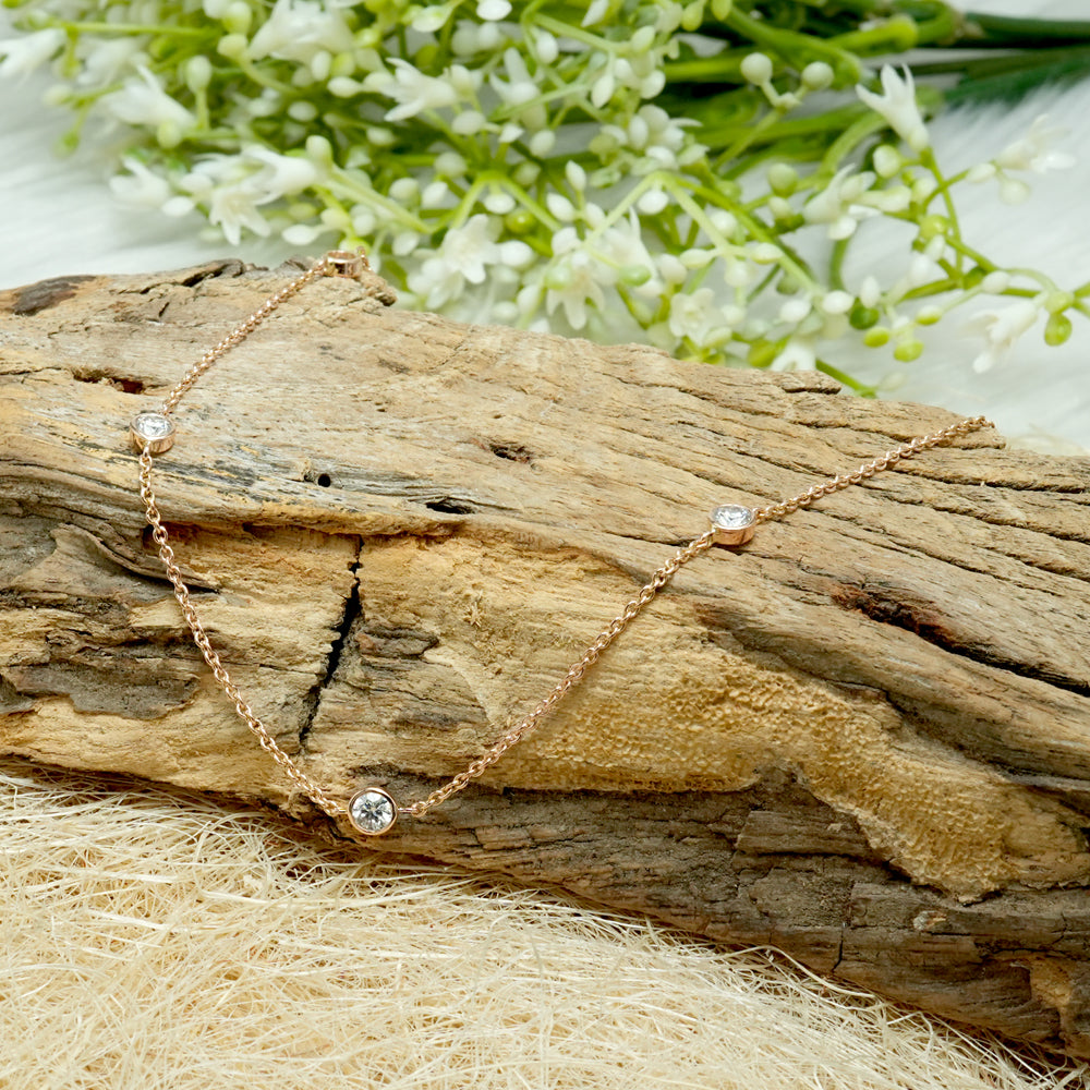 Moissanite Station Necklace