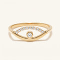 Moissanite Eye Motif Ring