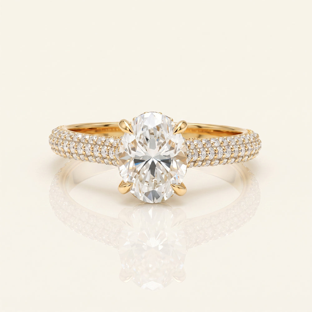 Cushion Moissanite Solitaire Engagement Ring