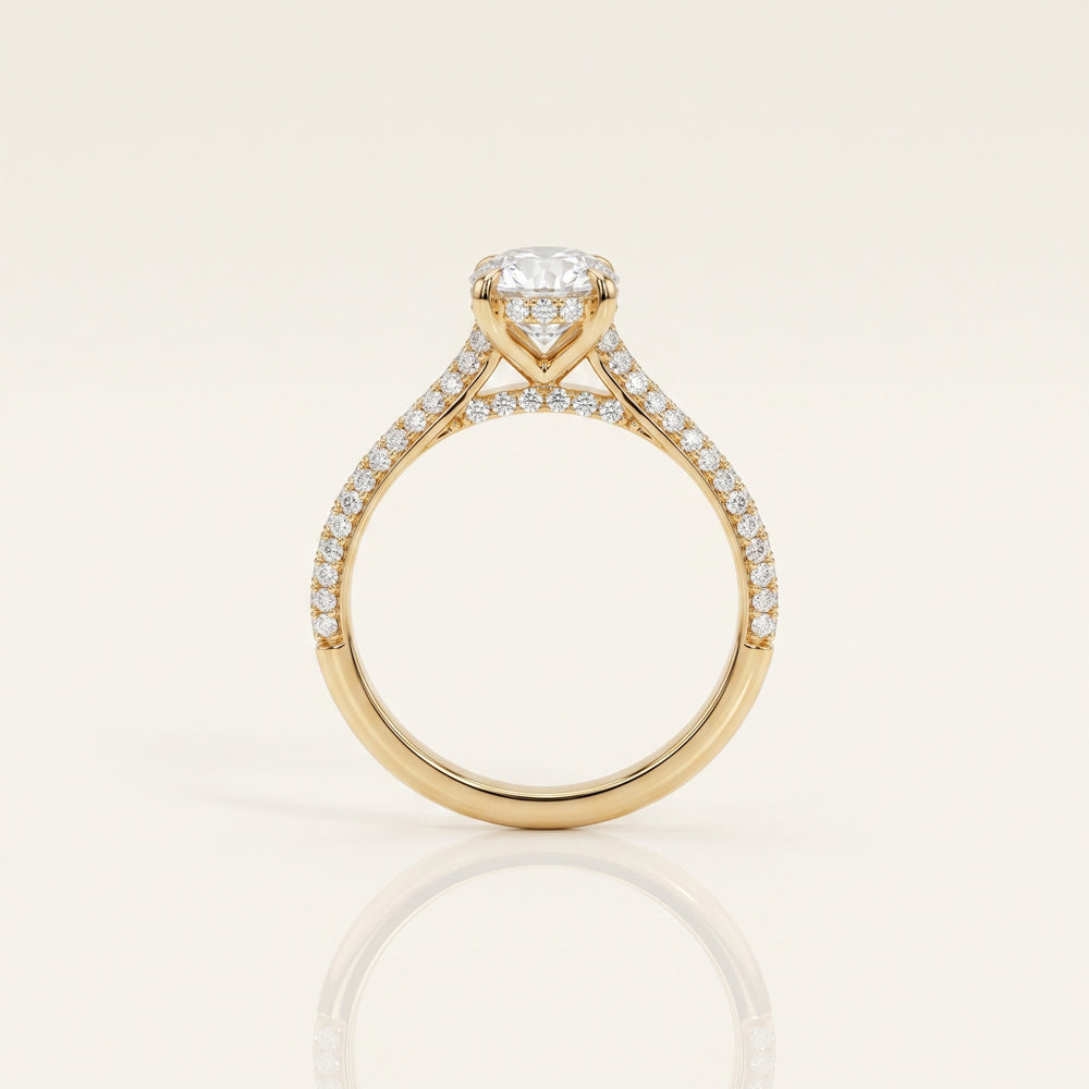 Cushion Moissanite Solitaire Engagement Ring