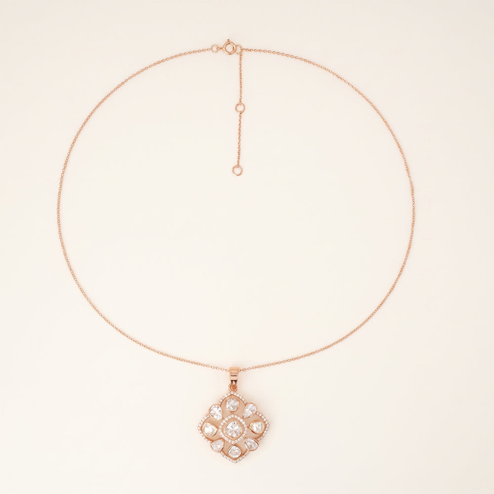 Lab Grown Diamond Polki Pendant Necklace