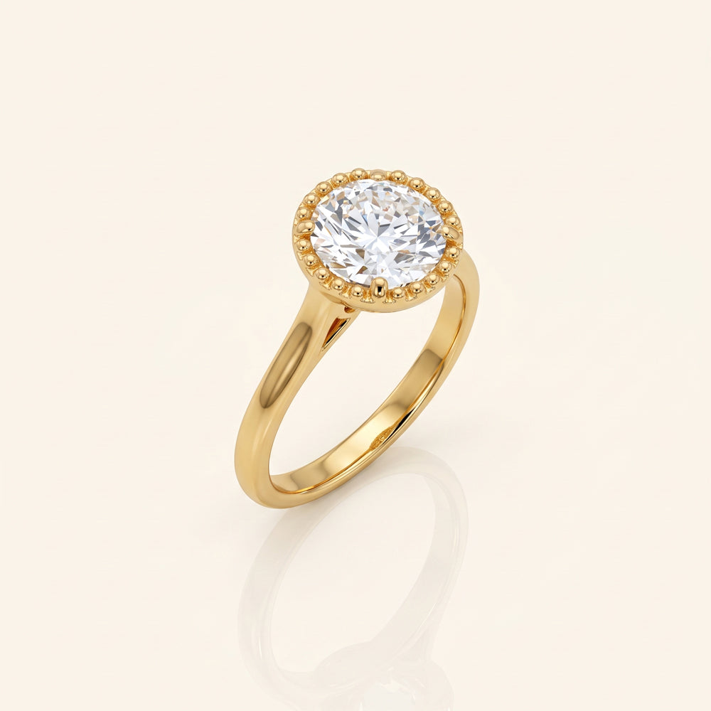 Emerald Cut Lab Grown Diamond Halo Engagement Ring