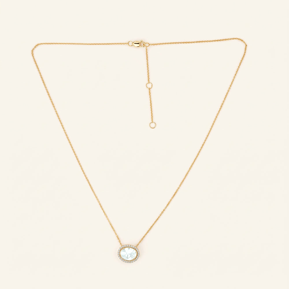 Lab Grown Diamond Polki Pendant Necklace