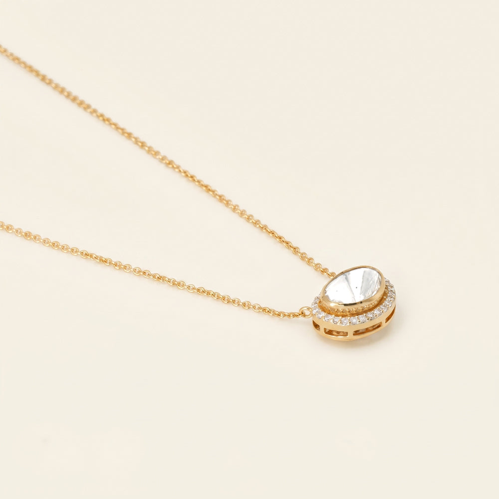 Lab Grown Diamond Polki Pendant Necklace