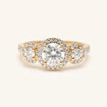 Three Stone Moissanite Trilogy Ring