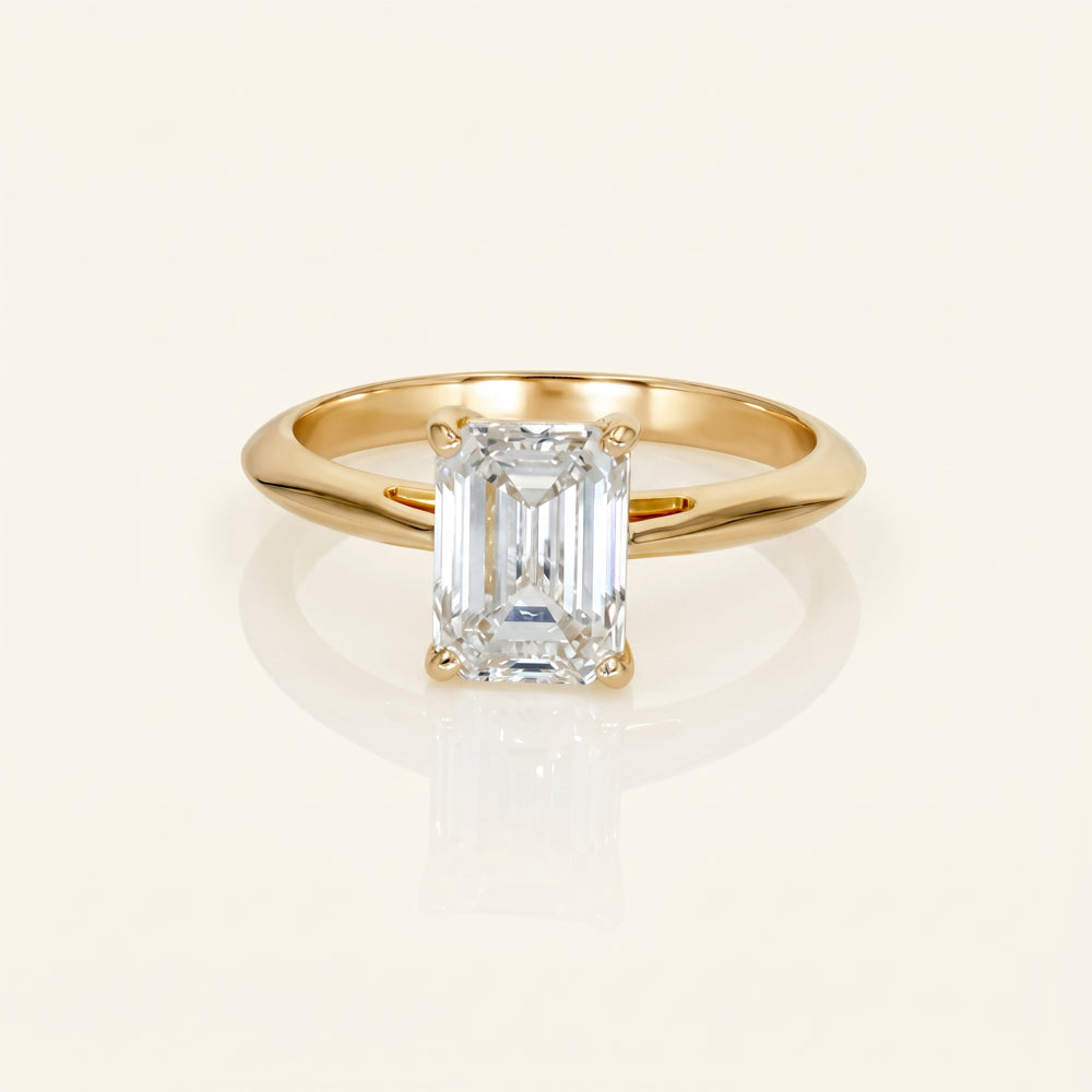 Emerald Cut Lab Grown Diamond Solitaire Engagement Ring