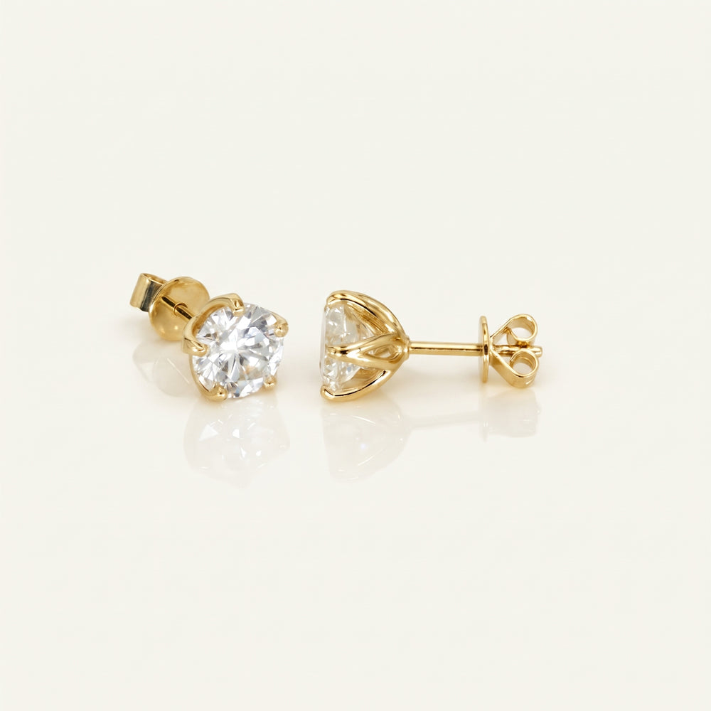 Round Lab Grown Diamond Stud Earrings