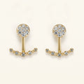 Natural Diamond Floral Jacket Earrings