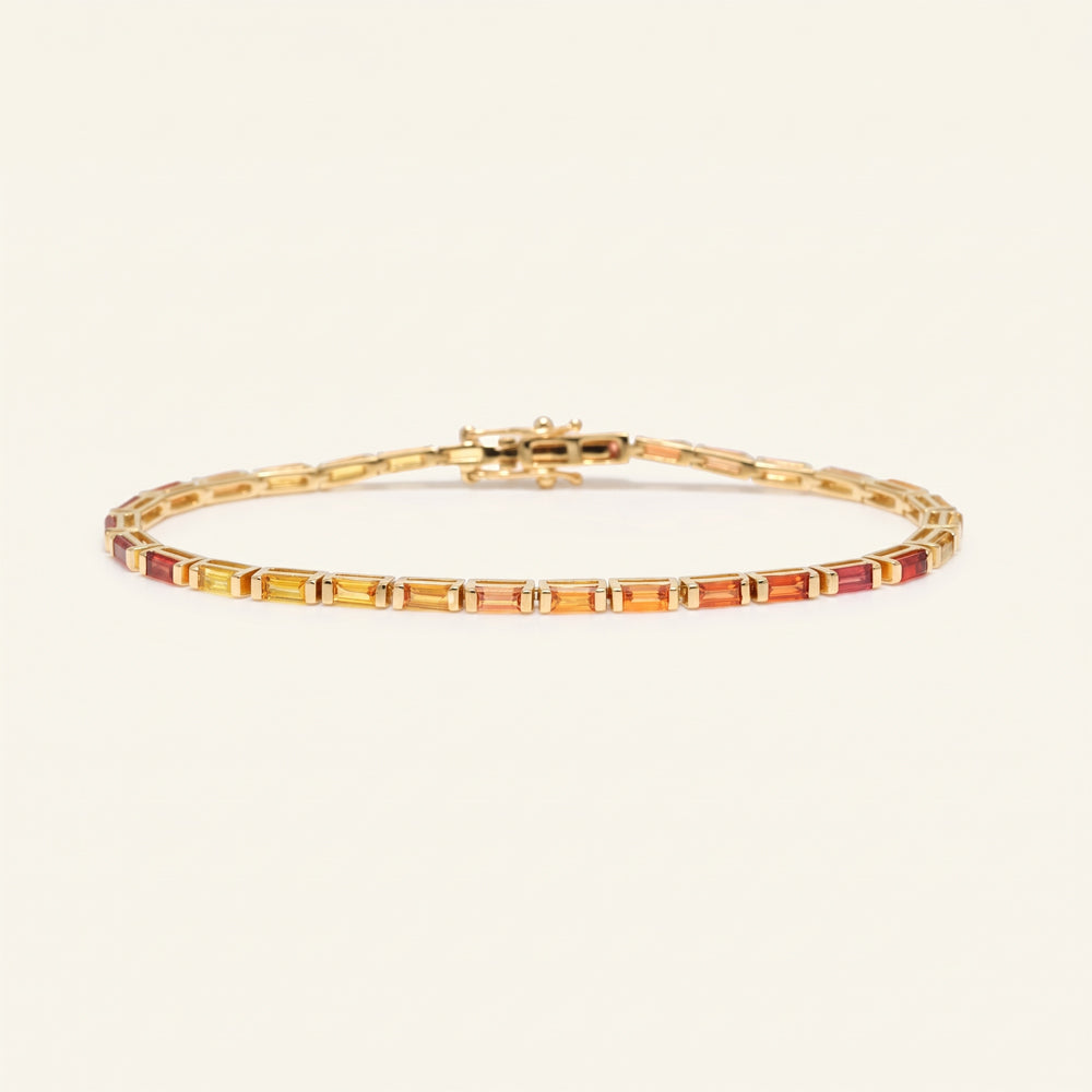 Multi Sapphire Tennis Bracelet
