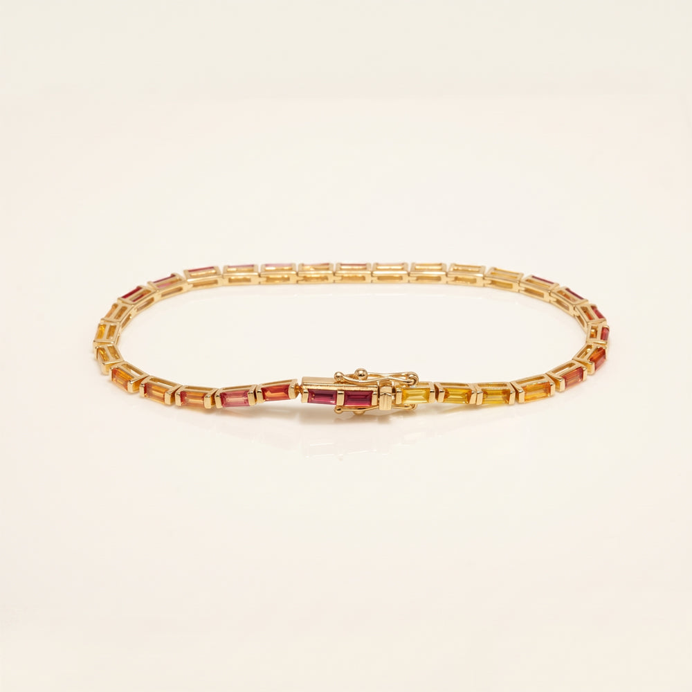 Multi Sapphire Tennis Bracelet