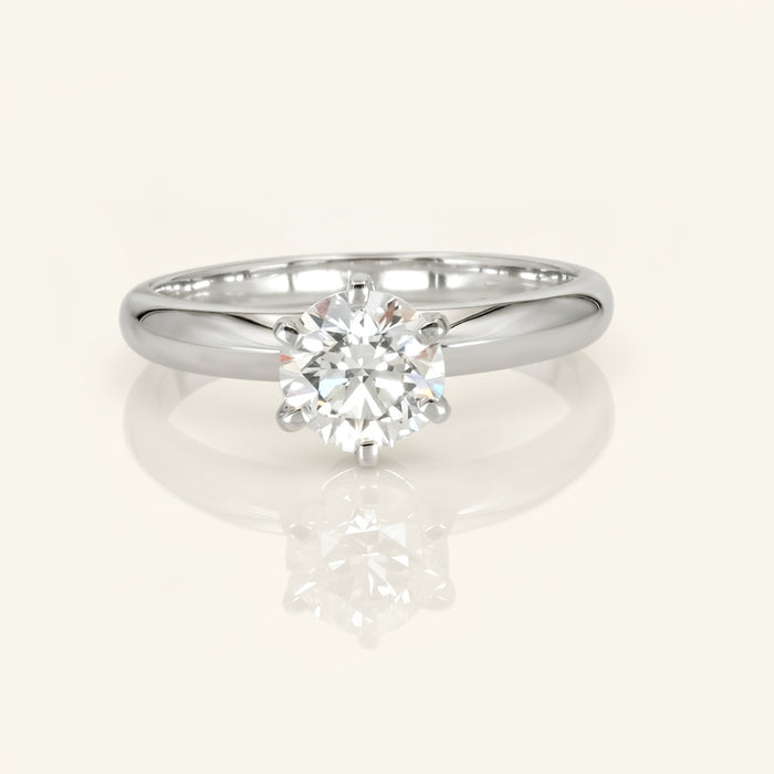 Round Lab Grown Diamond Solitaire Ring