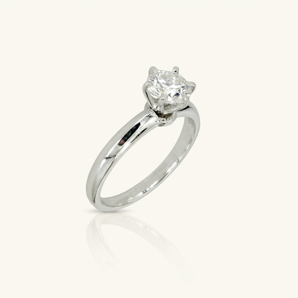 Round Lab Grown Diamond Solitaire Ring