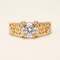 Ornate Moissanite Cocktail Ring