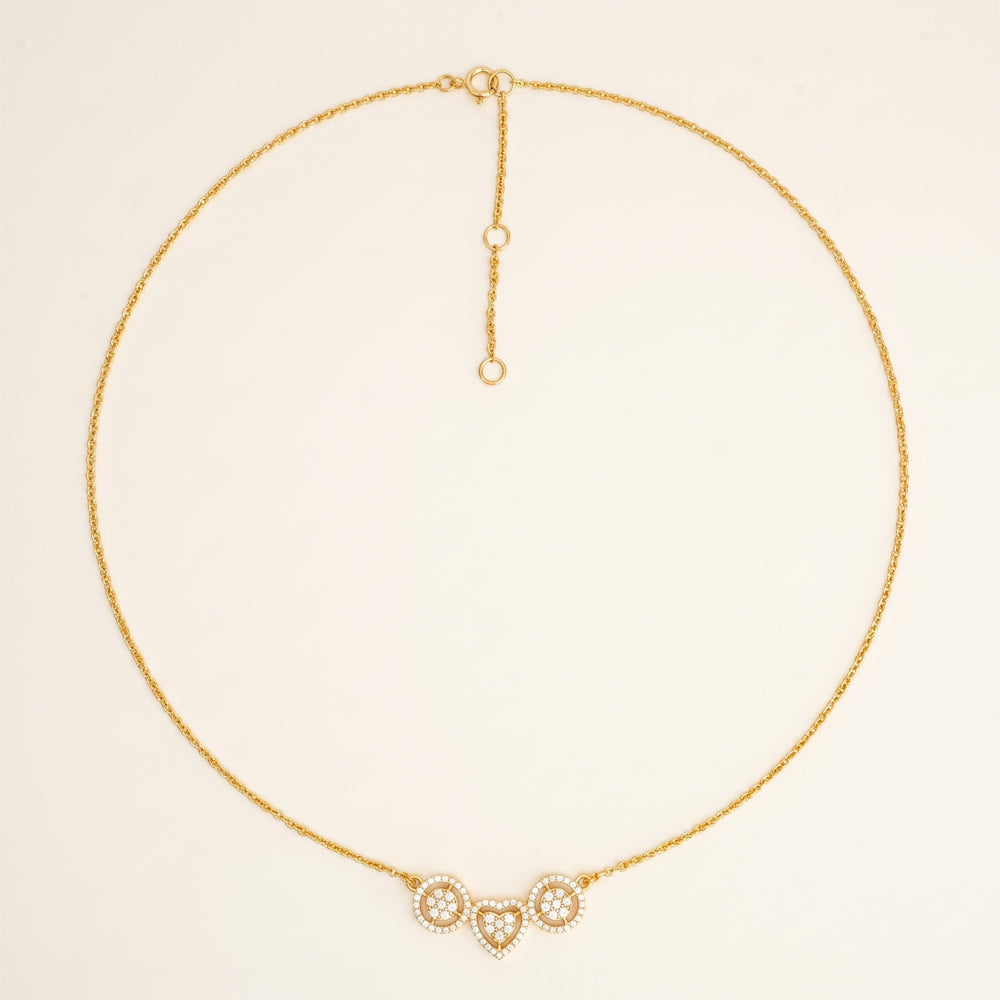 Diamond Curve Wedding Necklace