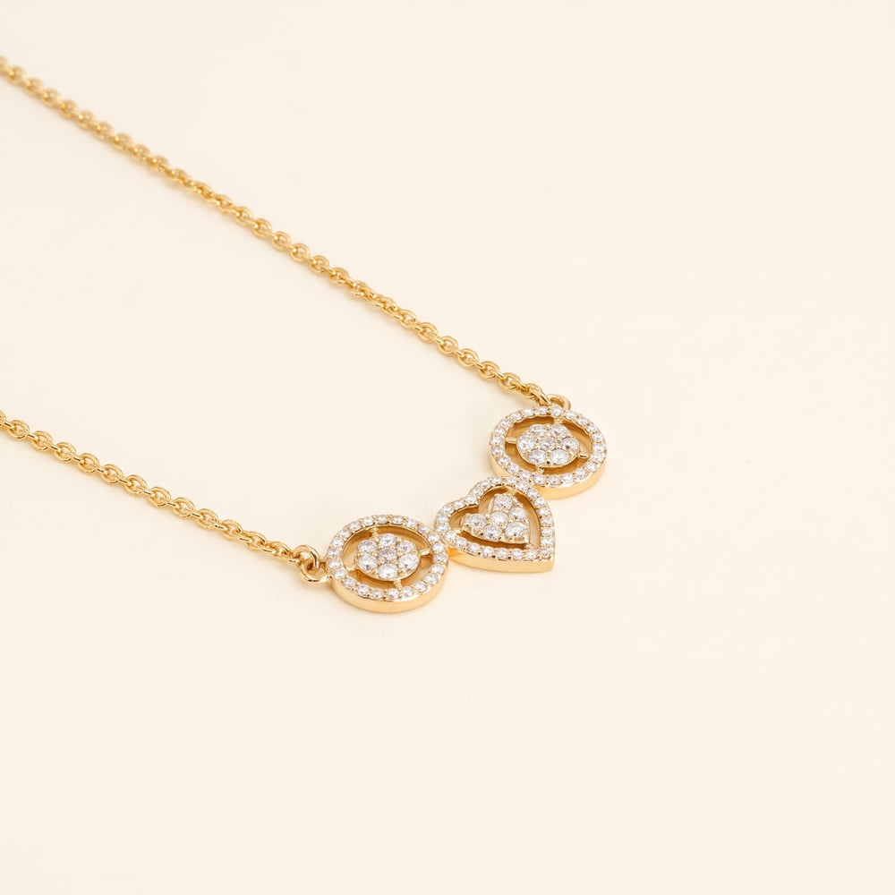 Diamond Curve Wedding Necklace