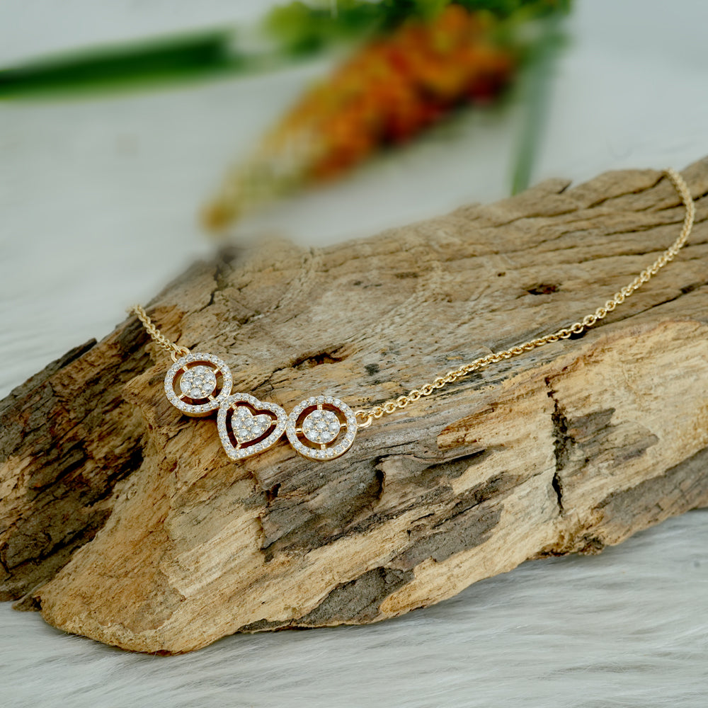 Diamond Curve Wedding Necklace