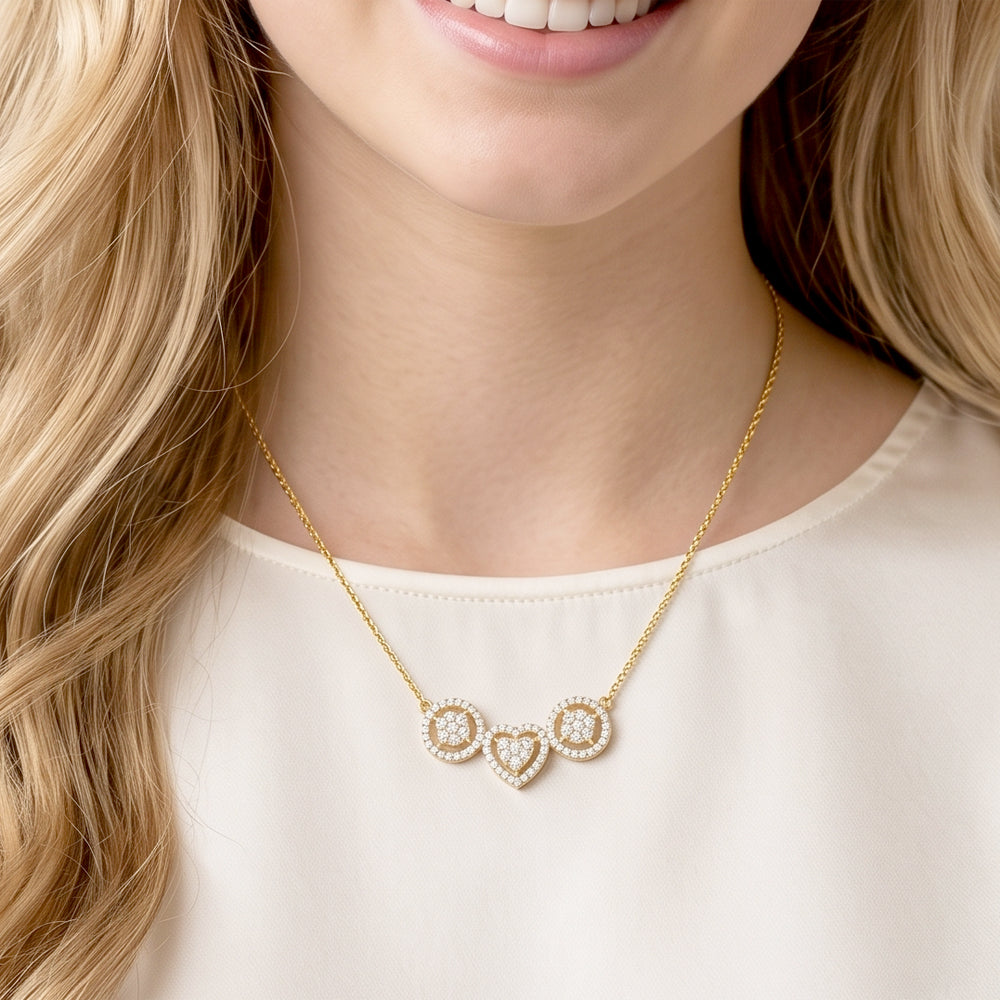 Diamond Curve Wedding Necklace