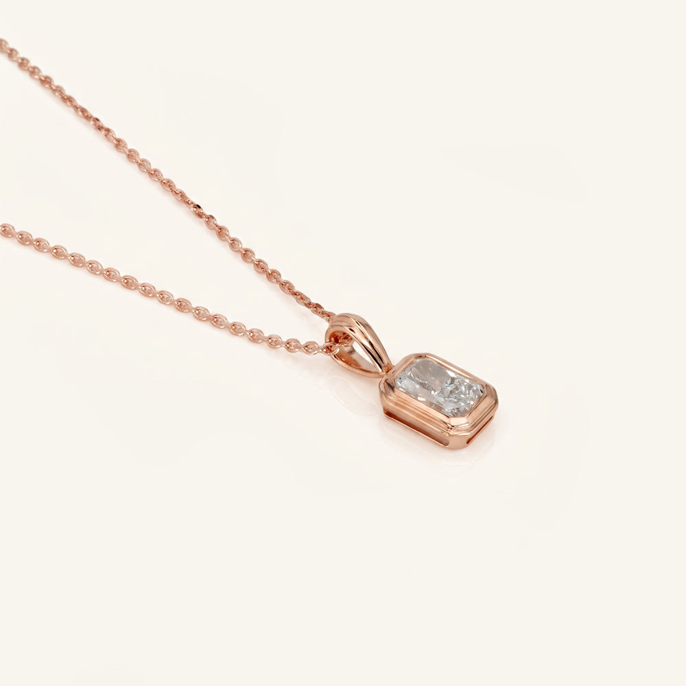 Lab Grown Diamond Solitaire Pendant Necklace