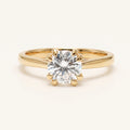Round Moissanite Solitaire Engagement Ring
