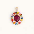 Ruby Sapphire Cocktail Pendant