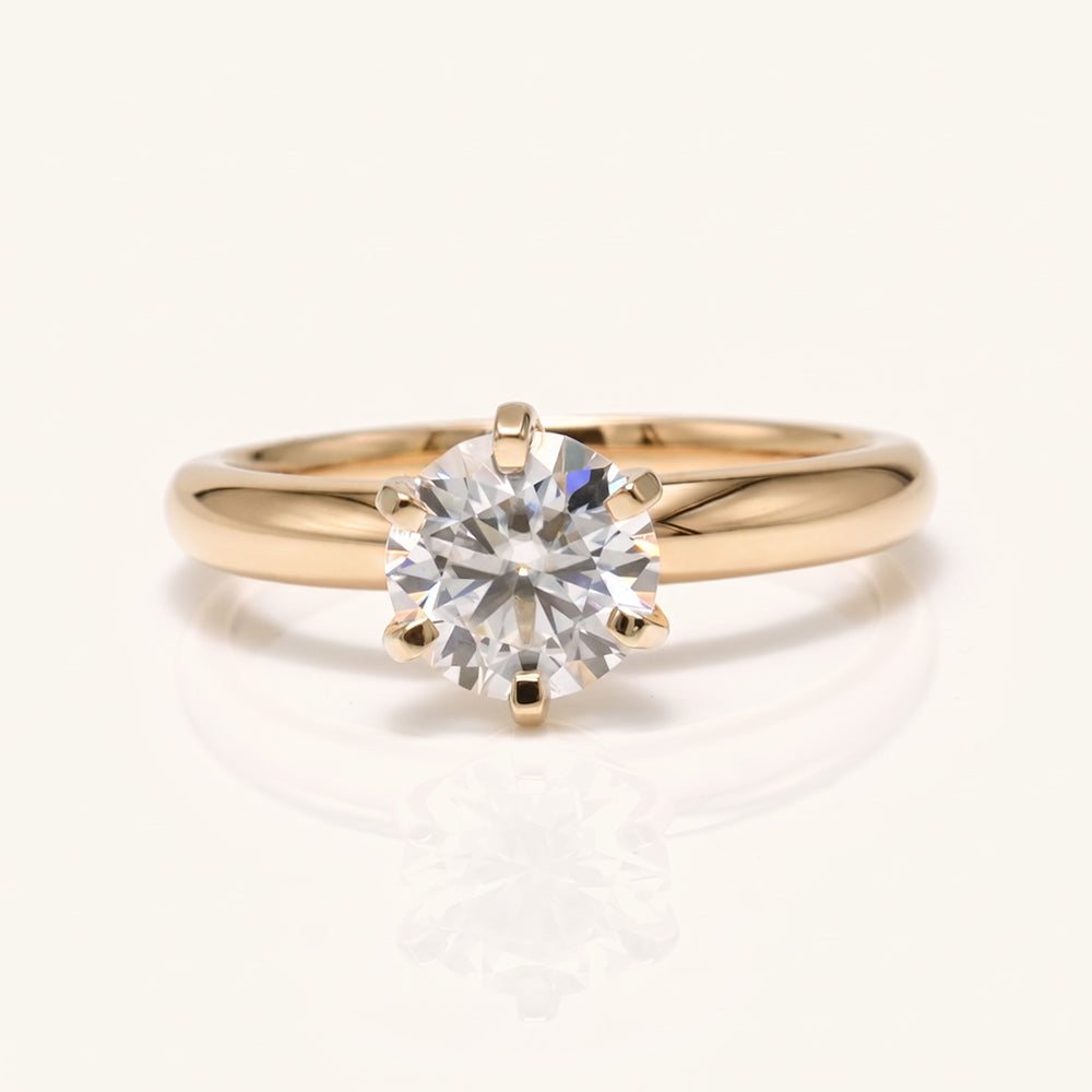 Asscher Moissanite Engagement Ring
