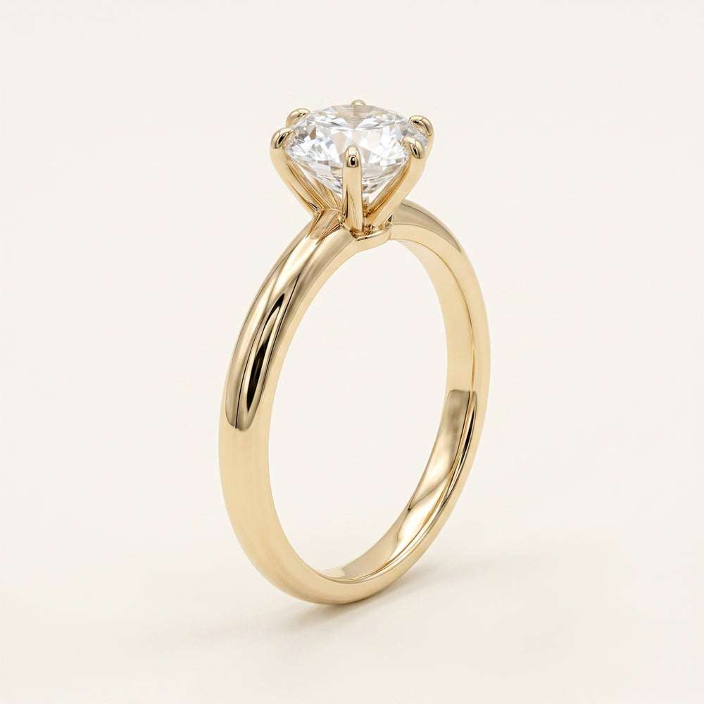 Asscher Moissanite Engagement Ring