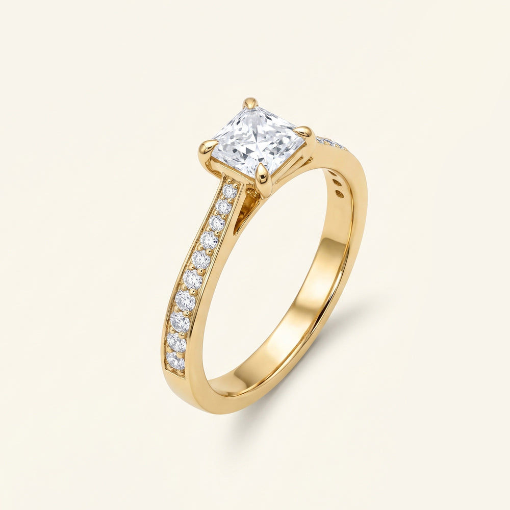 Round Moissanite Solitaire Engagement Ring