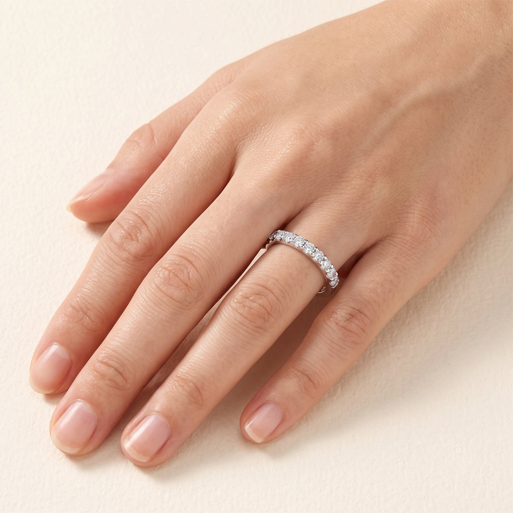 Cushion Moissanite Halo Engagement Ring