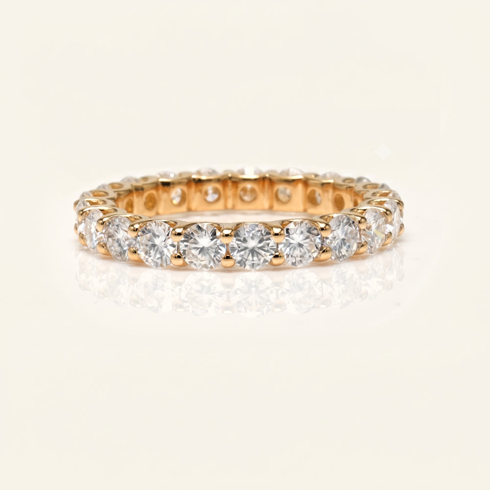 Round Moissanite Eternity Band