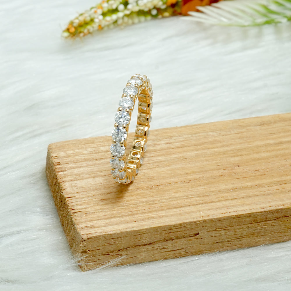 Round Moissanite Eternity Band