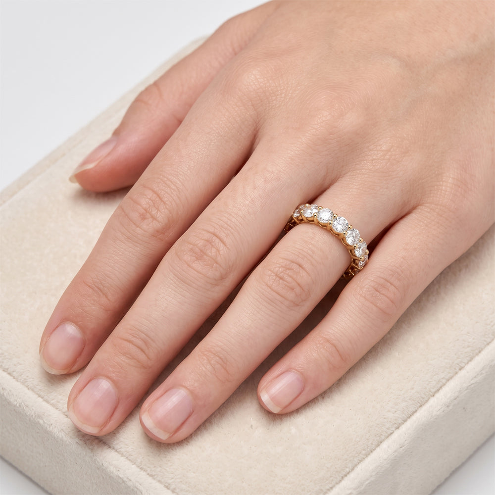 Round Moissanite Eternity Band