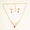Tourmaline & Lab Grown Diamond Necklace Earring Set