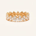 Floral Cluster Moissanite Cocktail Ring