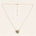 Multicolour Tourmaline Lab Grown Diamond Necklace