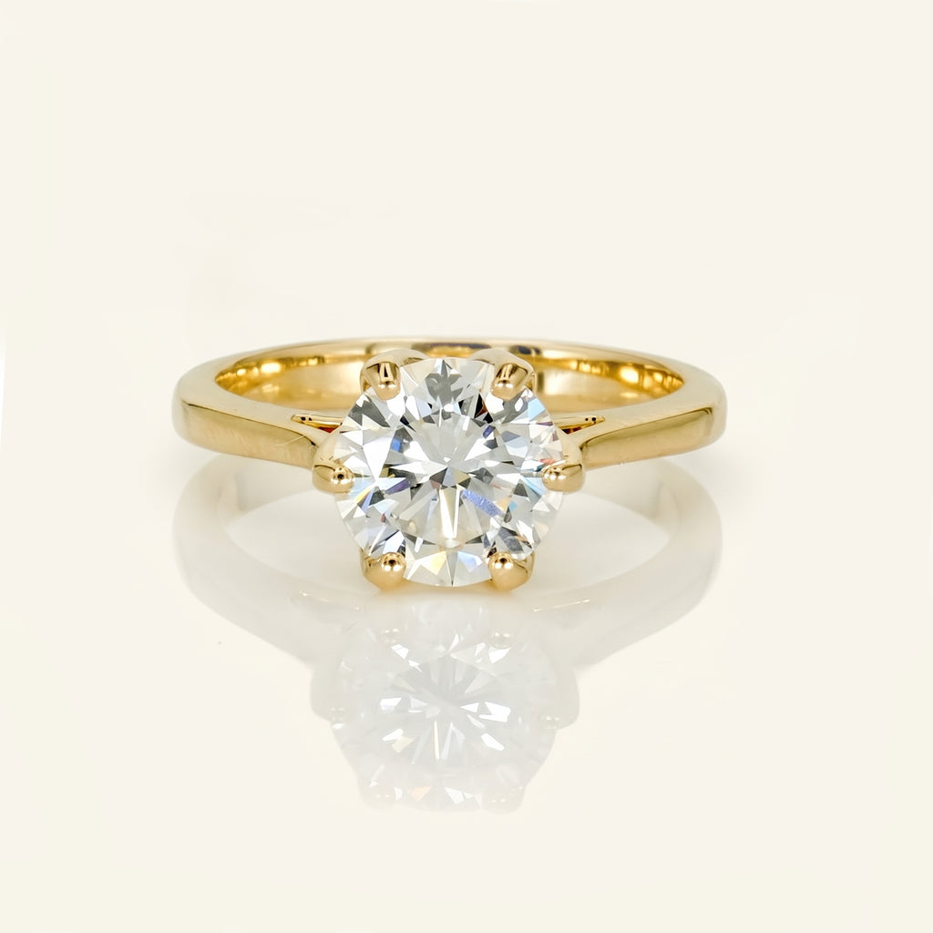 Round Lab Grown Diamond Solitaire Ring