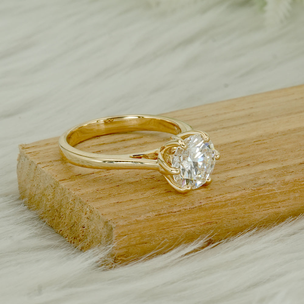 Round Lab Grown Diamond Solitaire Ring