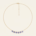 Tanzanite Lab Grown Diamond Wave Necklace