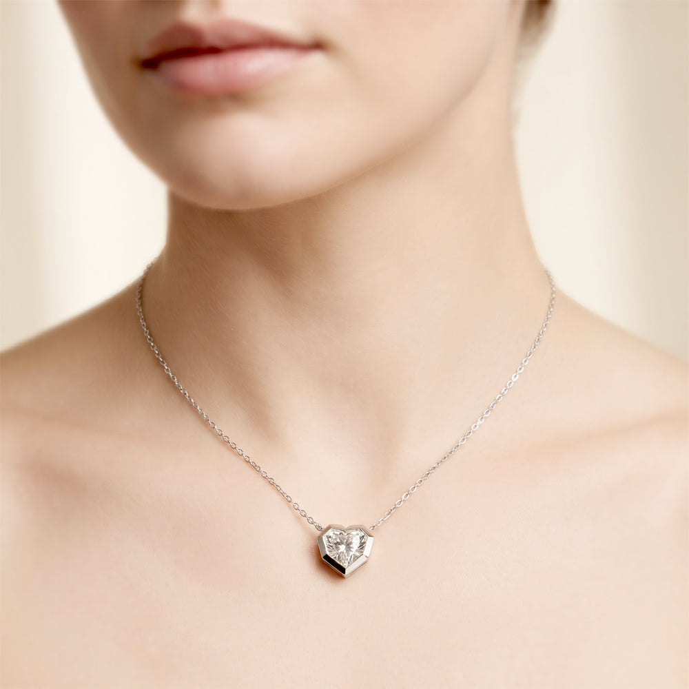 Heart Lab Grown Diamond Necklace