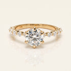 Round Moissanite Graduated Engagement Ring