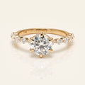 Round Moissanite Graduated Engagement Ring